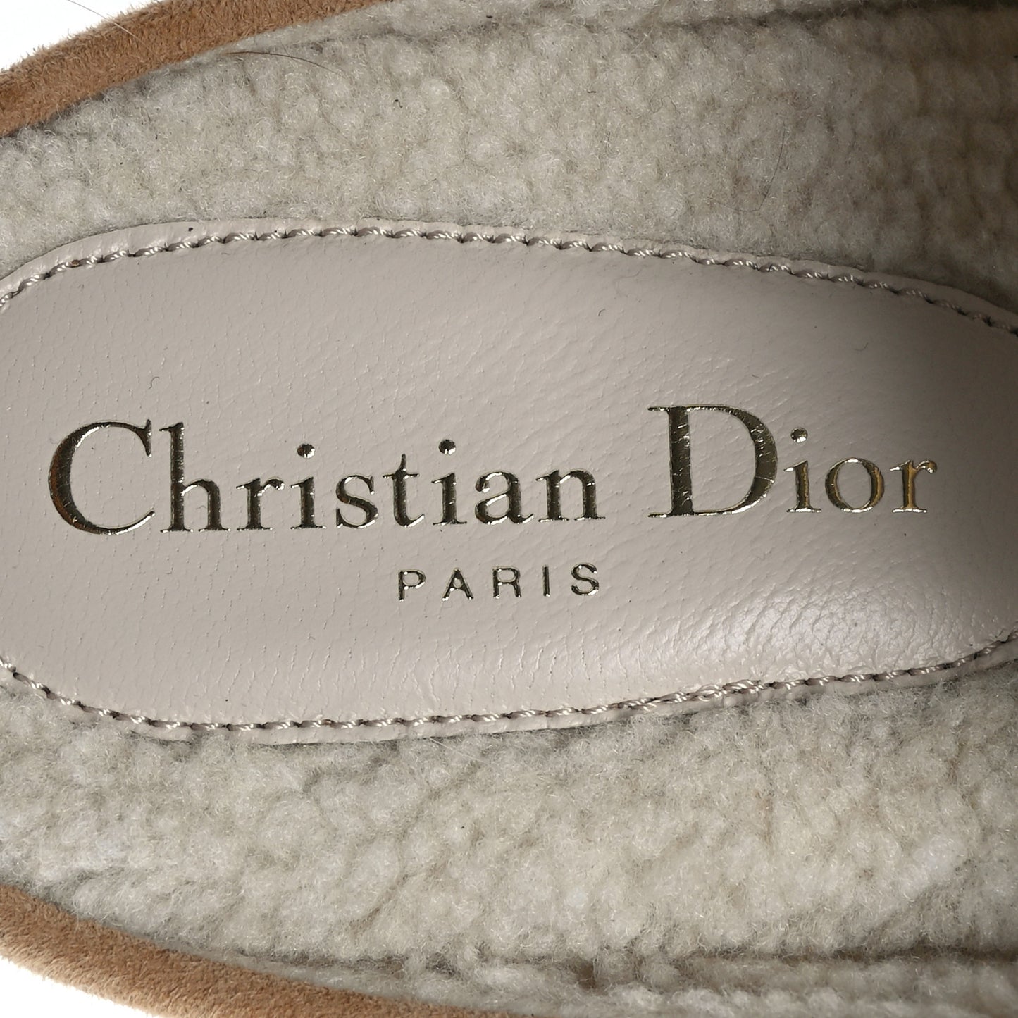 Suede Goatskin Boy Loafer Mule 38.5 Chestnut