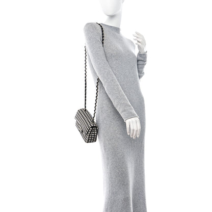 Chanel Ribbon Tweed Mini Rectangular Flap Black Ivory 2 of 12