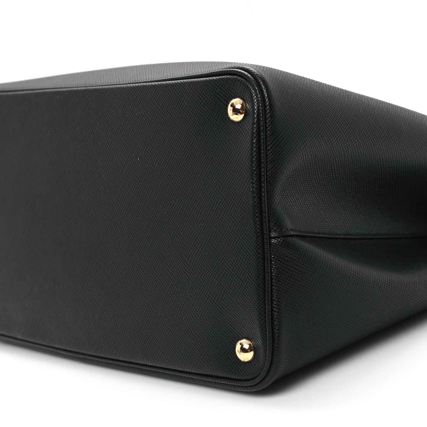 Saffiano Cuir Large Double Bag Black Fuoco