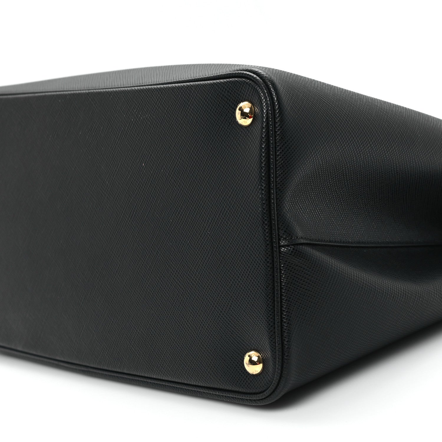 Prada Saffiano Cuir Large Double Bag Black Fuoco 9 of 9