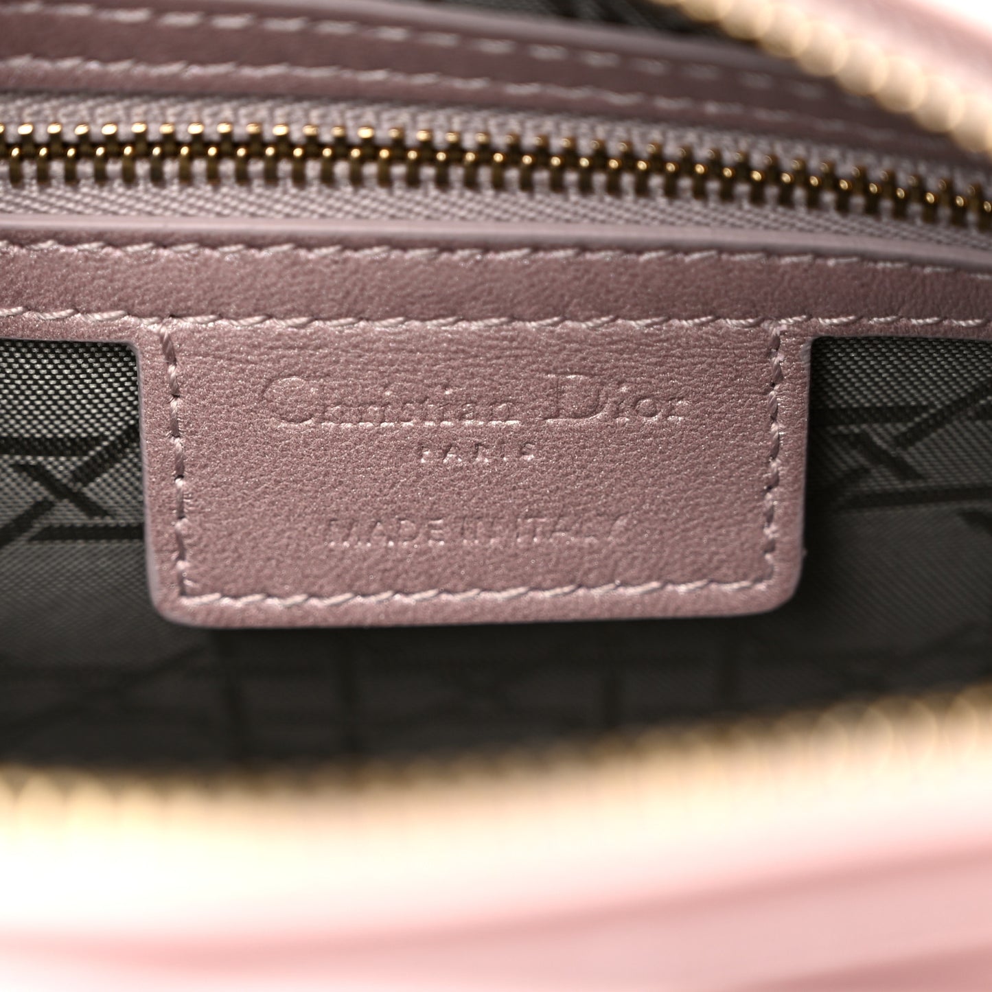 Pearly Lambskin Cannage Medium Lady Dior Lotus