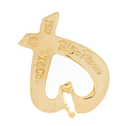 Tiffany 18K Yellow Gold Mini Paloma Picasso Loving Heart Earrings 3 of 3