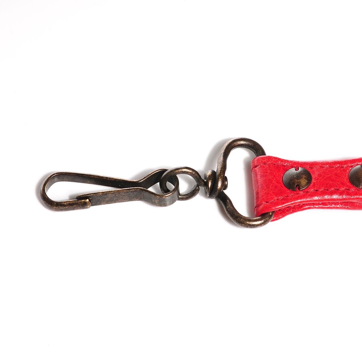 Agneau Classic Hardware Flat Handle Clutch Rouge Coquelicot