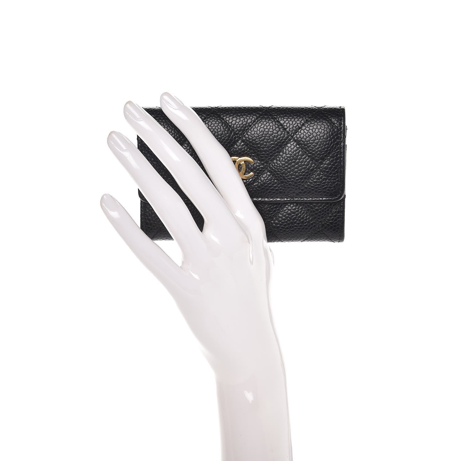 Chanel Caviar Quilted Flap Card Holder Black 2 of 9