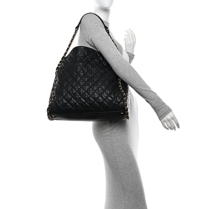 Chanel Calfskin Quilted Large Chain Me Hobo Black 2 of 14
