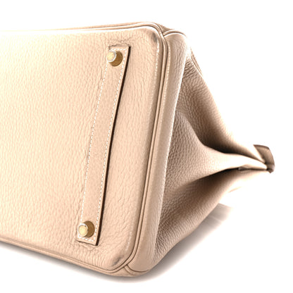 Hermes Taurillon Clemence Birkin 35 Gris Tourterelle 9 of 9