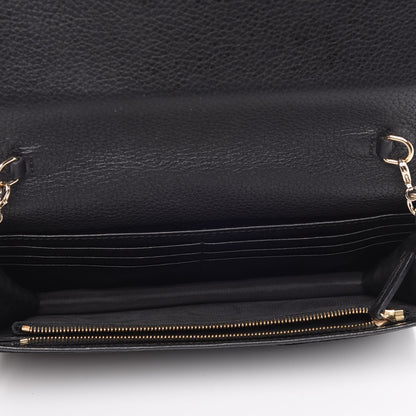 Gucci Pebbled Calfskin Soho Wallet on Chain Black 5 of 11
