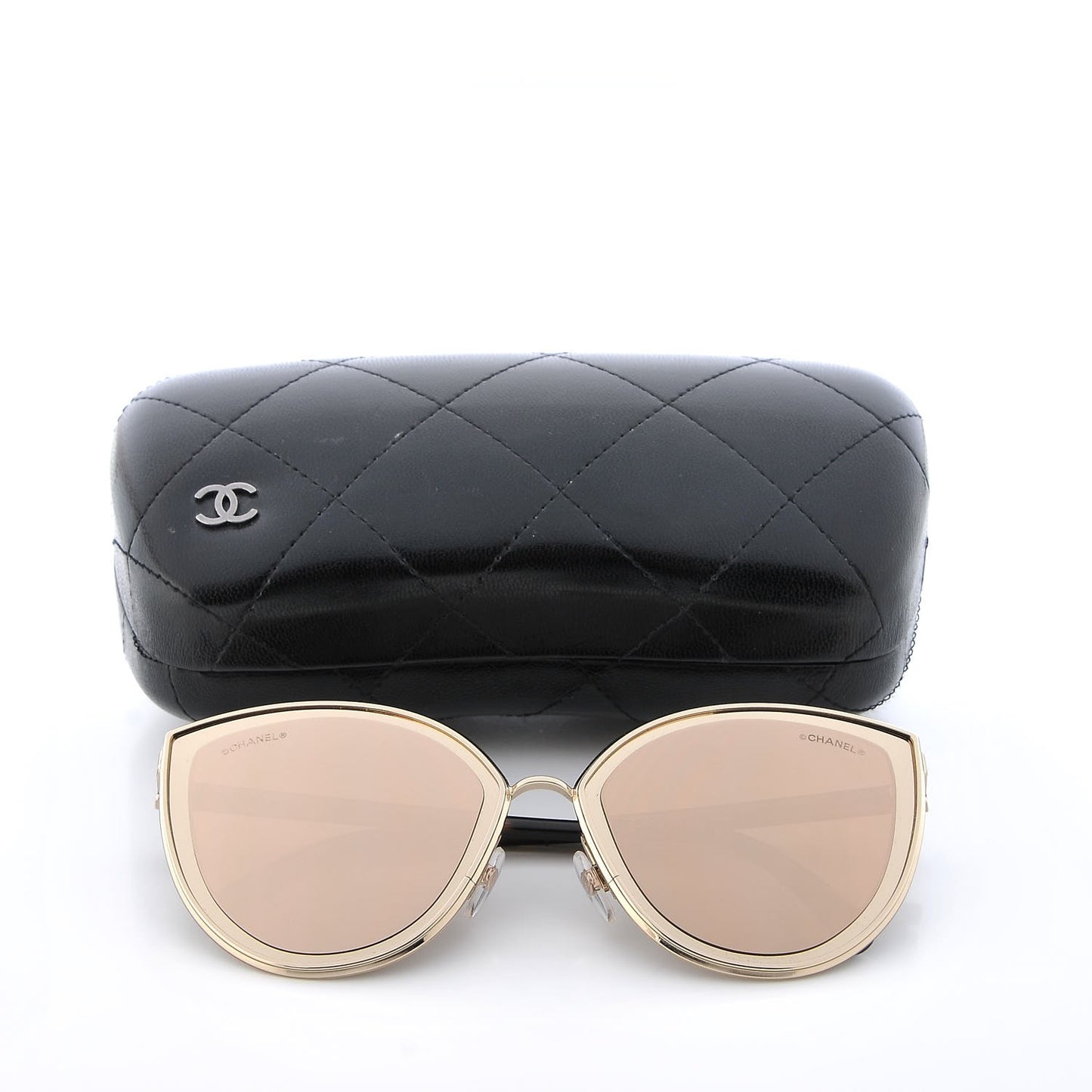 Metal Cat Eye Sunglasses 4222 Gold