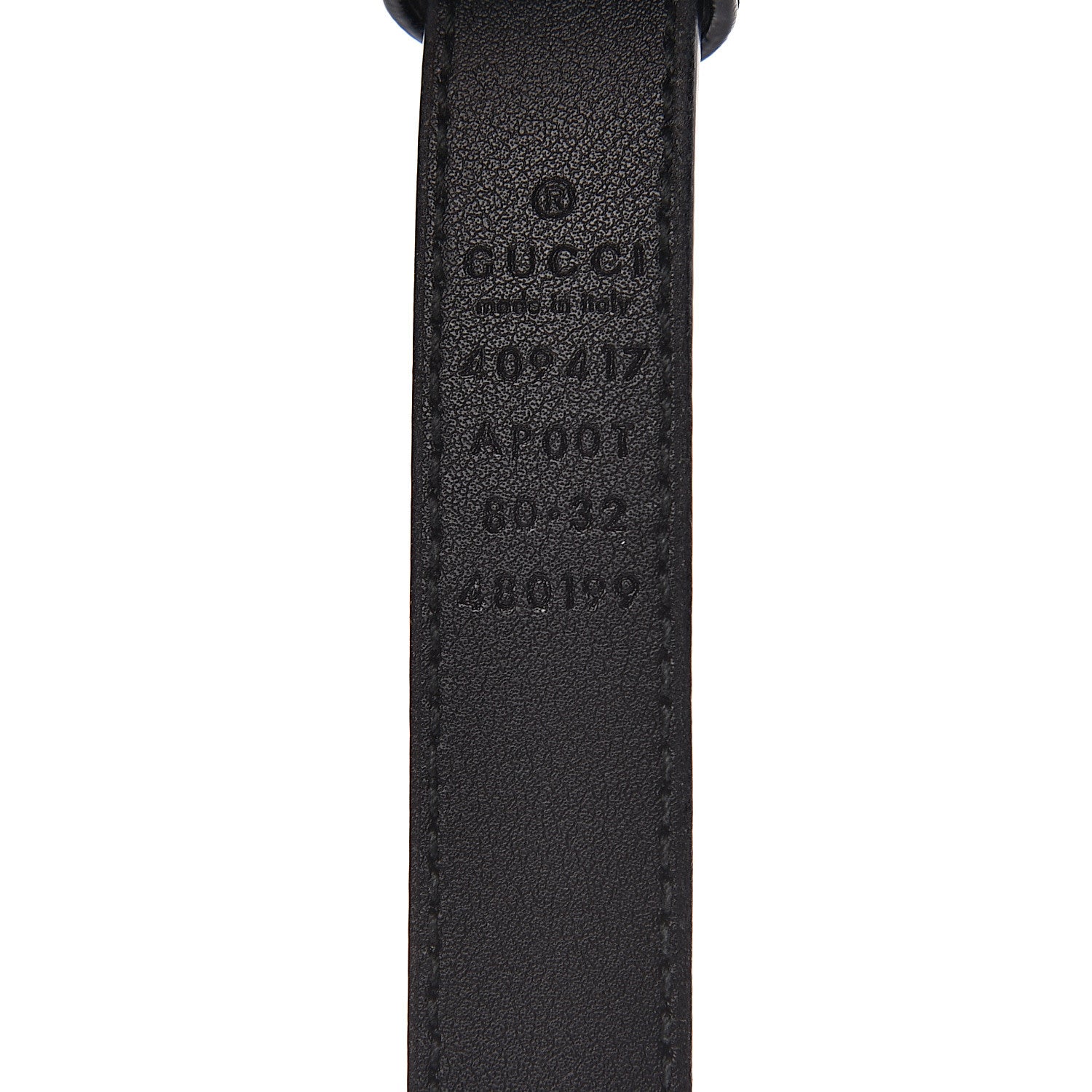 Gucci Calfskin Double G 20mm Belt 80 32 Black 4 of 7