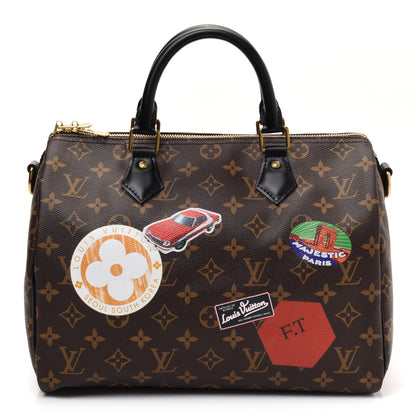 Louis Vuitton Monogram My World Tour Speedy Bandouliere 30 Black 1 of 9