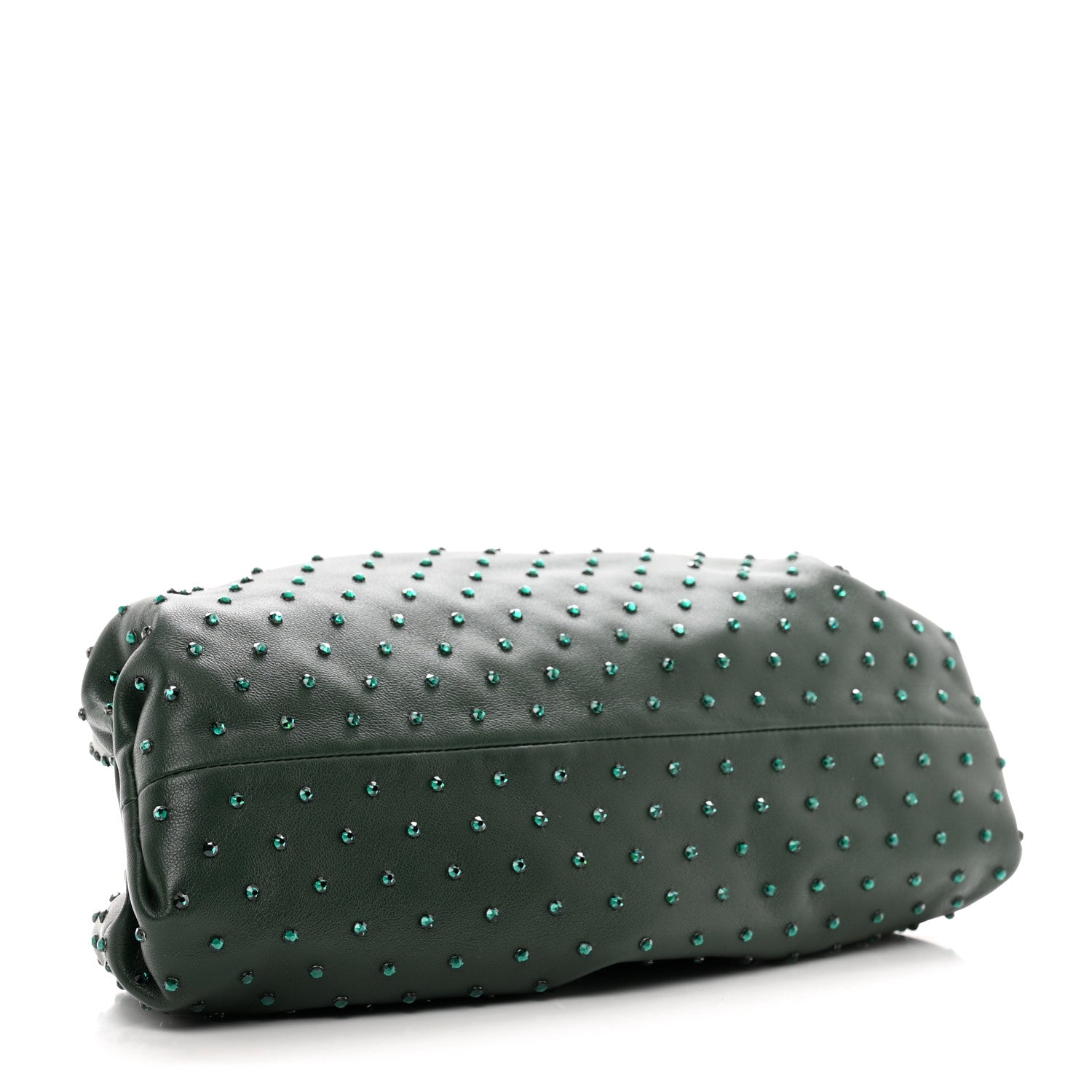 Bottega Veneta Nappa Crystal Embellished Teen Pouch Raintree 4 of 7