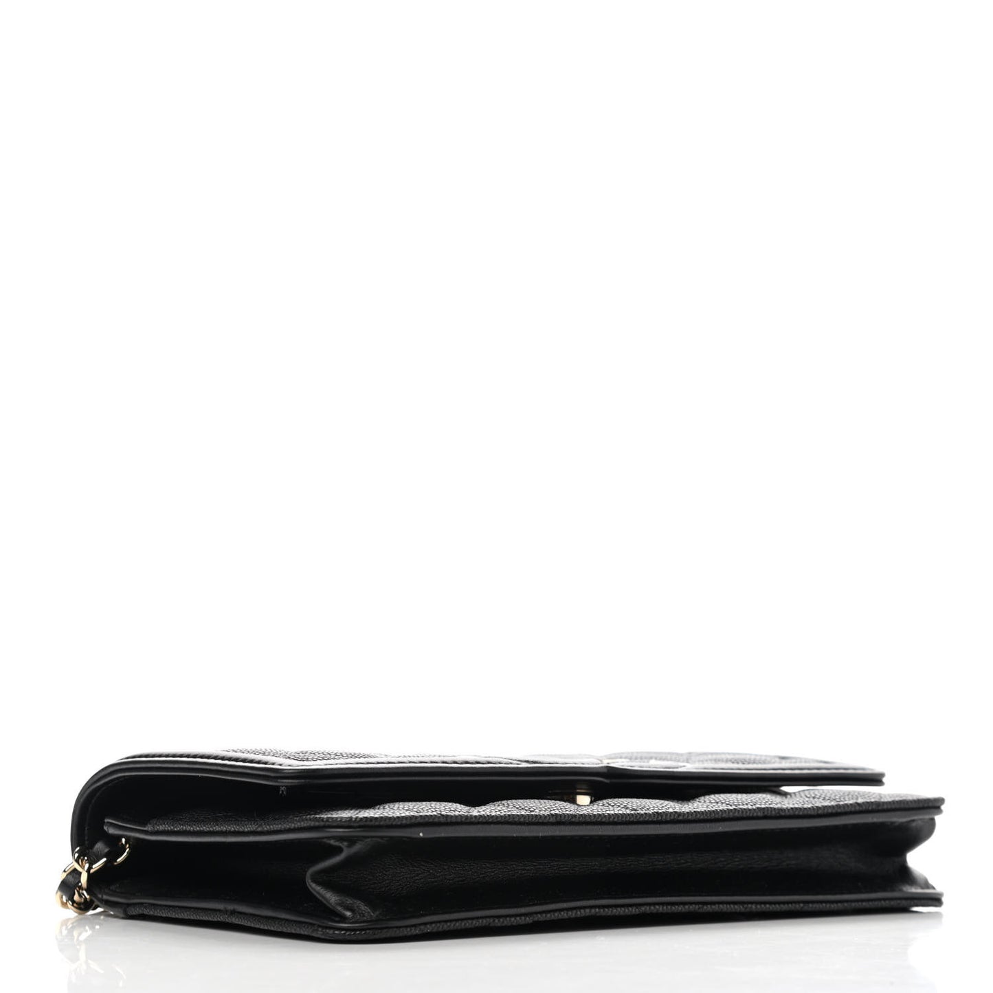 Caviar Quilted CC Filigree Wallet On Chain WOC Black