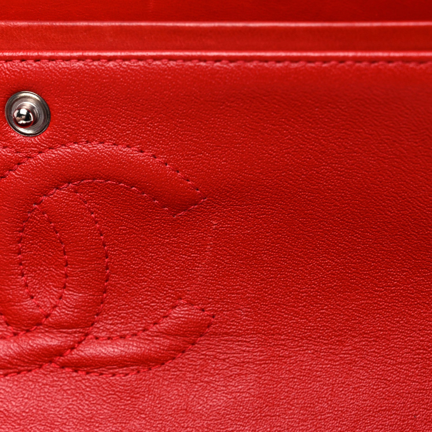 Chanel Lambskin Quilted Medium Double Flap Red 11 of 25