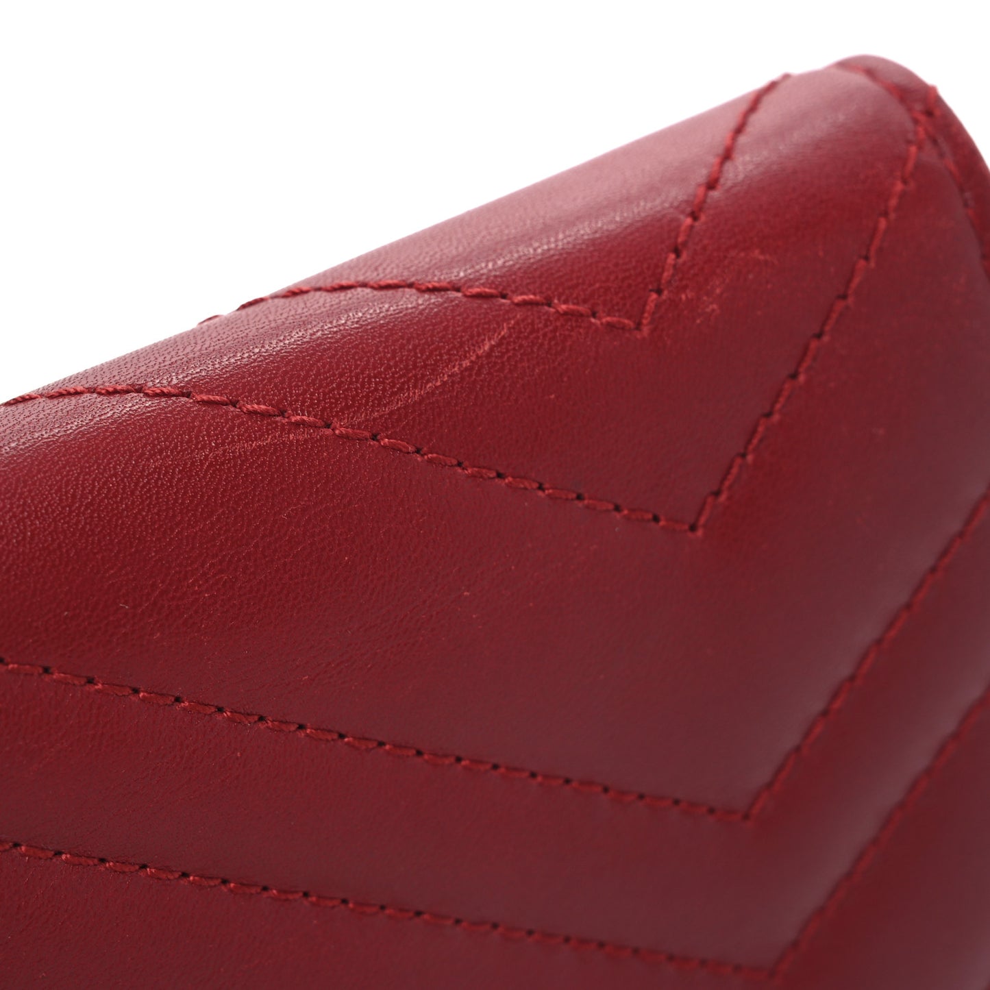 Calfskin Matelasse GG Marmont Mini Bag Hibiscus Red