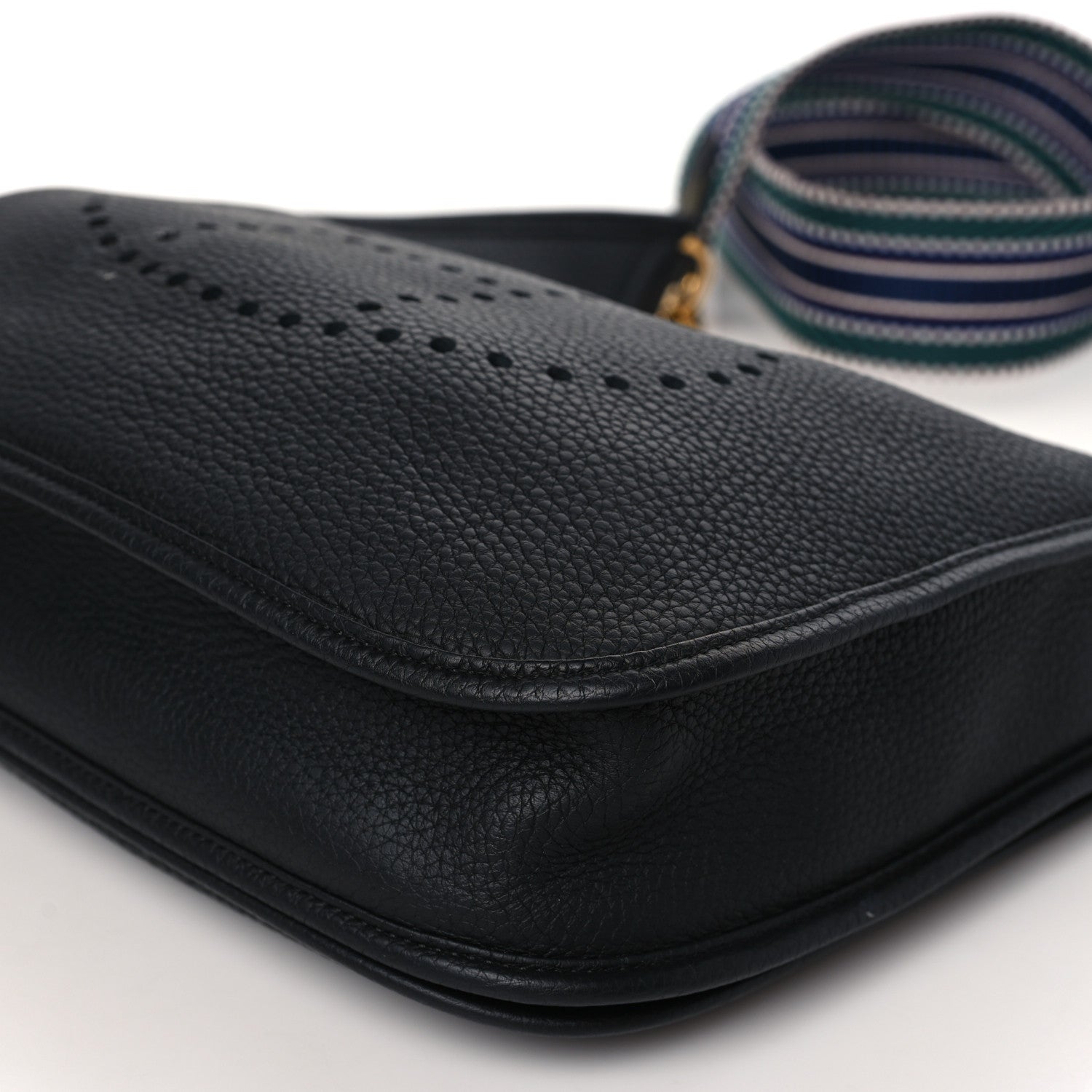 Hermes Taurillon Clemence Cavale Sangle Evelyne III PM Black 8 of 8