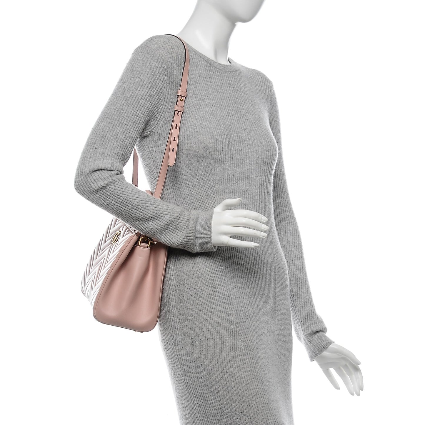 Calfskin Matelasse Small GG Marmont Tote Perfect Pink