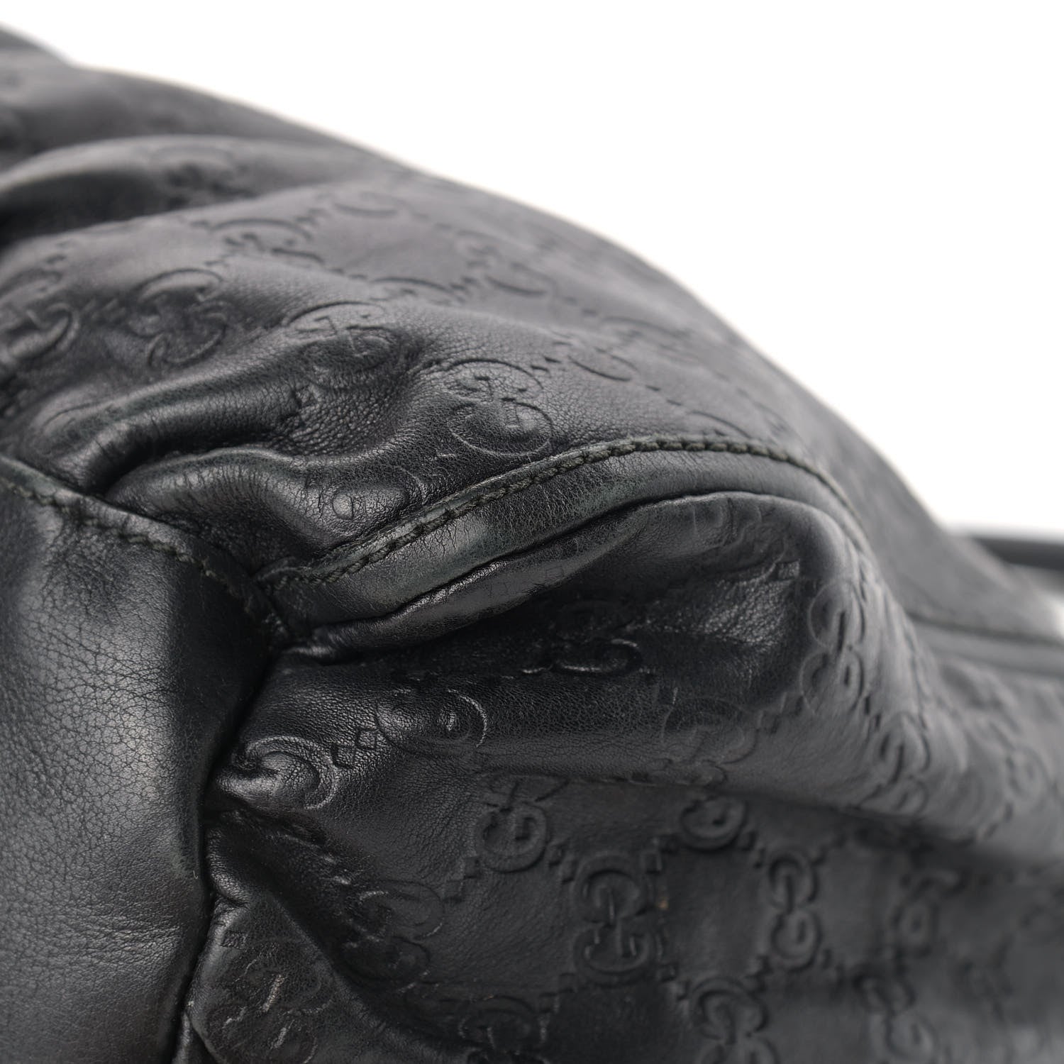 Gucci Guccissima Large D Gold Ring Hobo Black 8 of 18