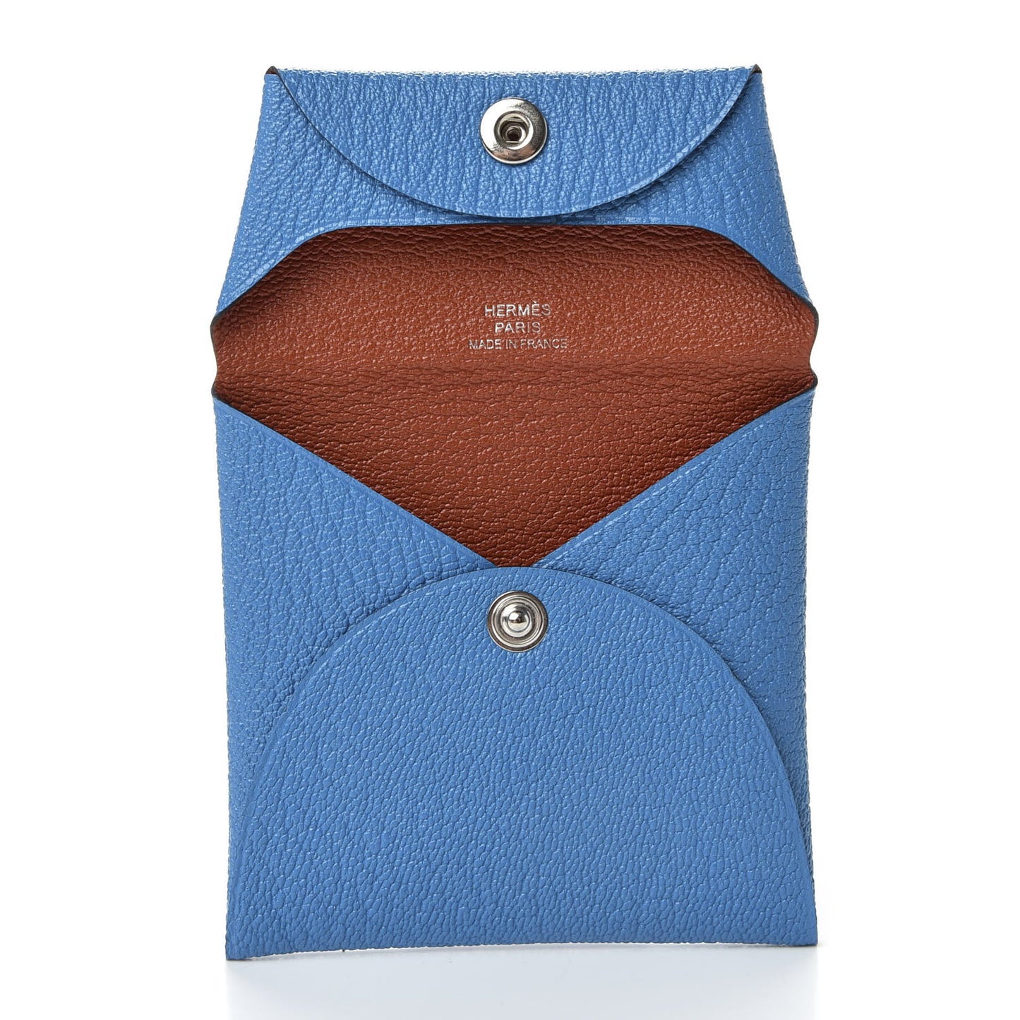 Chevre Mysore Bastia Verso Coin Purse Bleu Frida Cuivre