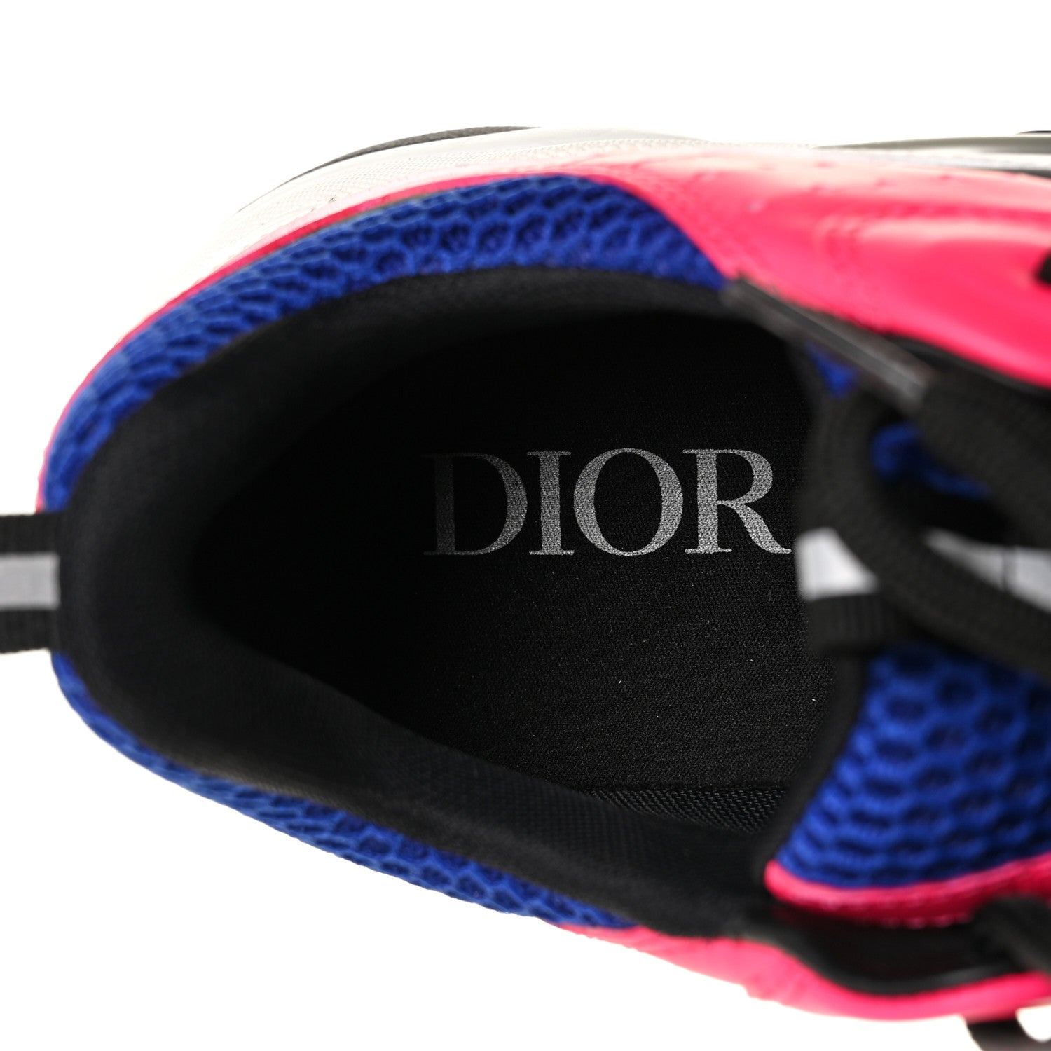 Christian Dior Technical Mesh Calfskin Mens B22 Sneakers 44 White Pink Blue 7 of 8