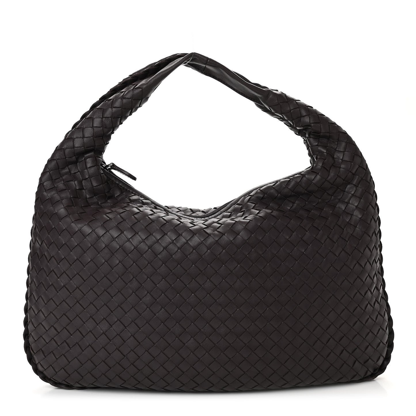 Nappa Intrecciato Medium Veneta Hobo Ebano