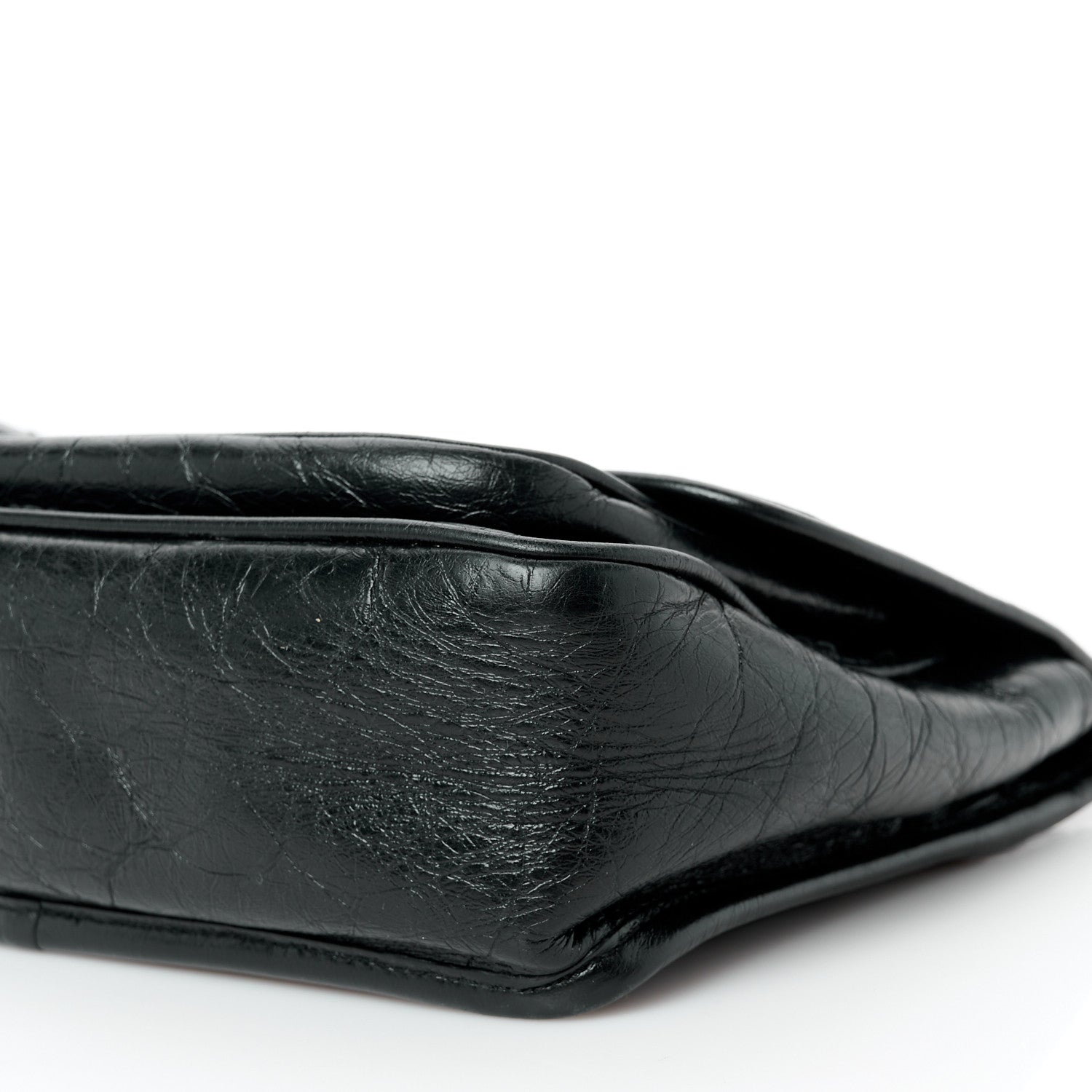 Saint Laurent Crinkled Calfskin Matelasse Monogram Baby Niki Chain Satchel Black 11 of 11