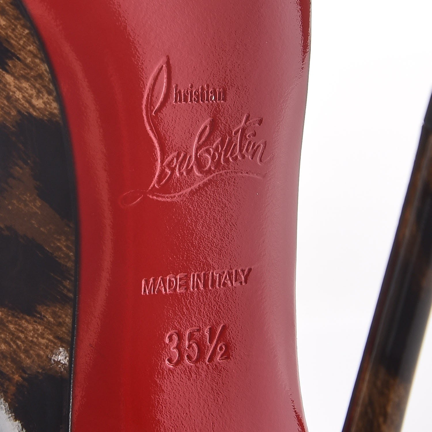 Christian Louboutin Patent Leopardino So Kate 120 Pumps 35.5 Brown 7 of 8