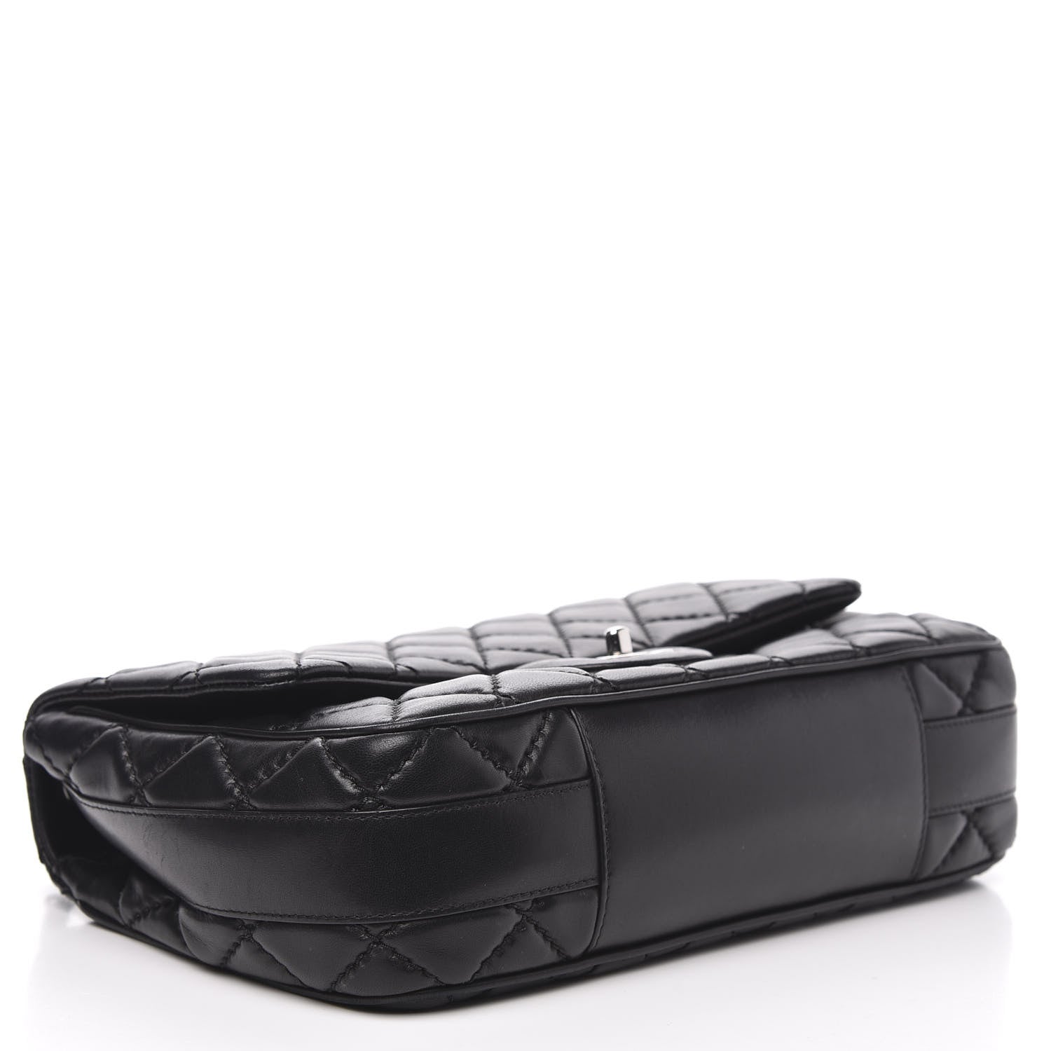 Chanel Lambskin Quilted Jumbo Easy Carry Flap Black 4 of 15