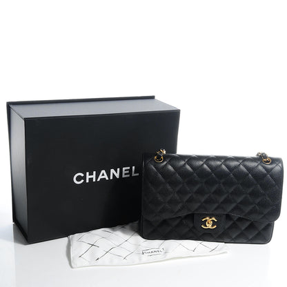 Chanel Caviar Quilted Jumbo Double Flap Black 5 of 9