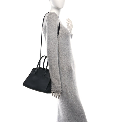 The Row Grained Calfskin Soft Margaux 10 Bag Black 2 of 11