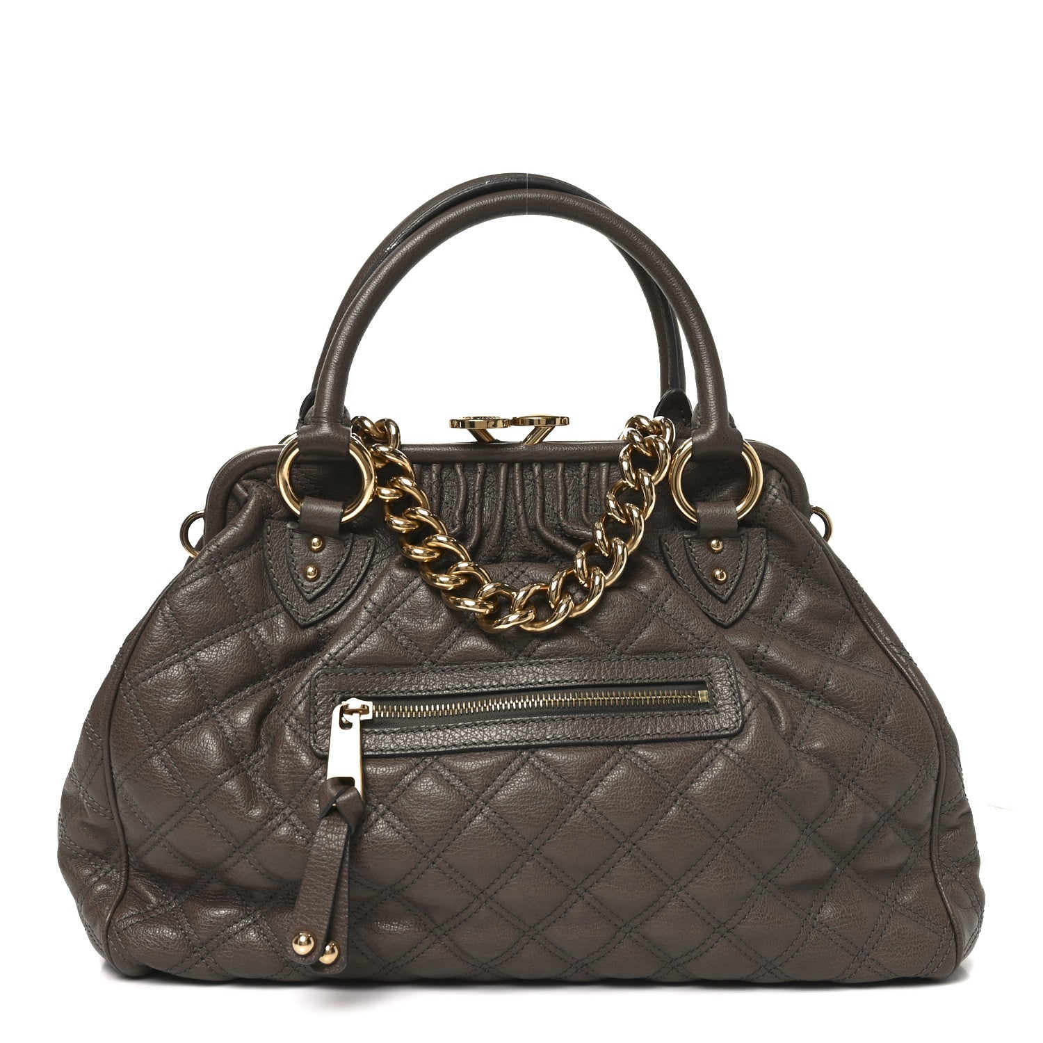 Marc Jacobs Calfskin Quilted Stam Brown 1 of 17