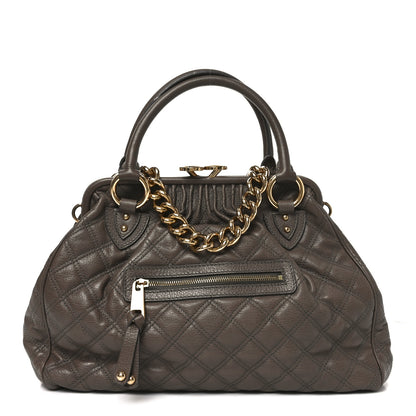 Marc Jacobs Calfskin Quilted Stam Brown 1 of 17