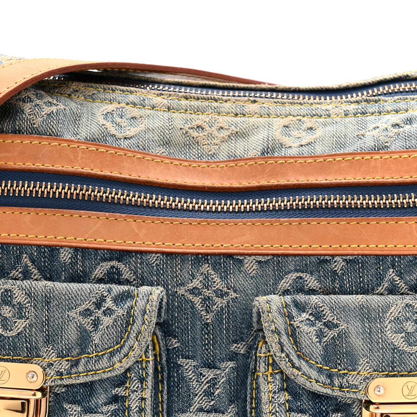 Monogram Denim Baggy PM Blue