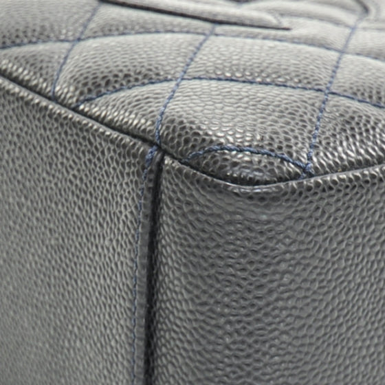Caviar Petit Shopping Tote PST Navy