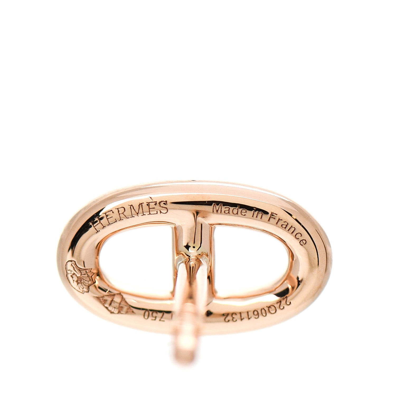 Hermes 18K Rose Gold TPM Farandole Stud Earrings 4 of 6