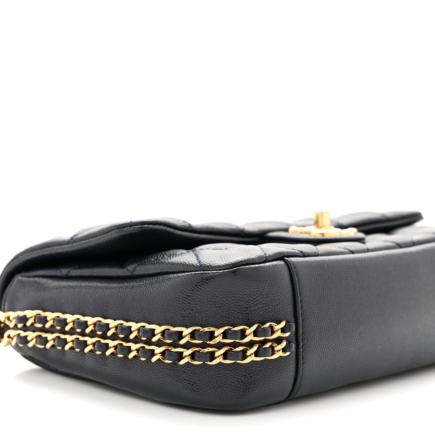 Chanel Caviar Quilted Small CC You Flap Dark Blue 9 of 13