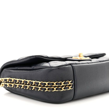 Chanel Caviar Quilted Small CC You Flap Dark Blue 9 of 13