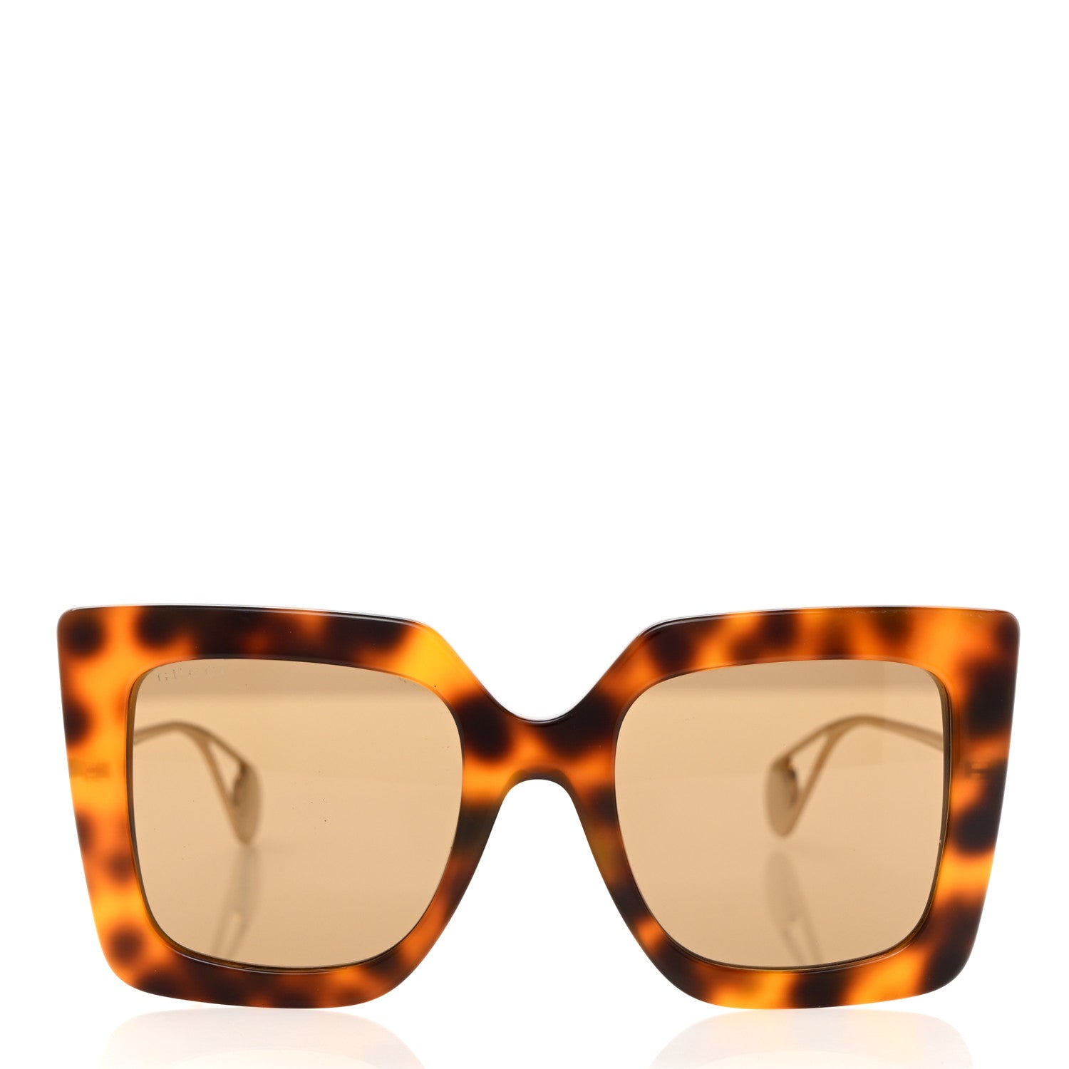 Gucci Acetate Oversize Square Frame GG0435S Sunglasses Havana 2 of 8