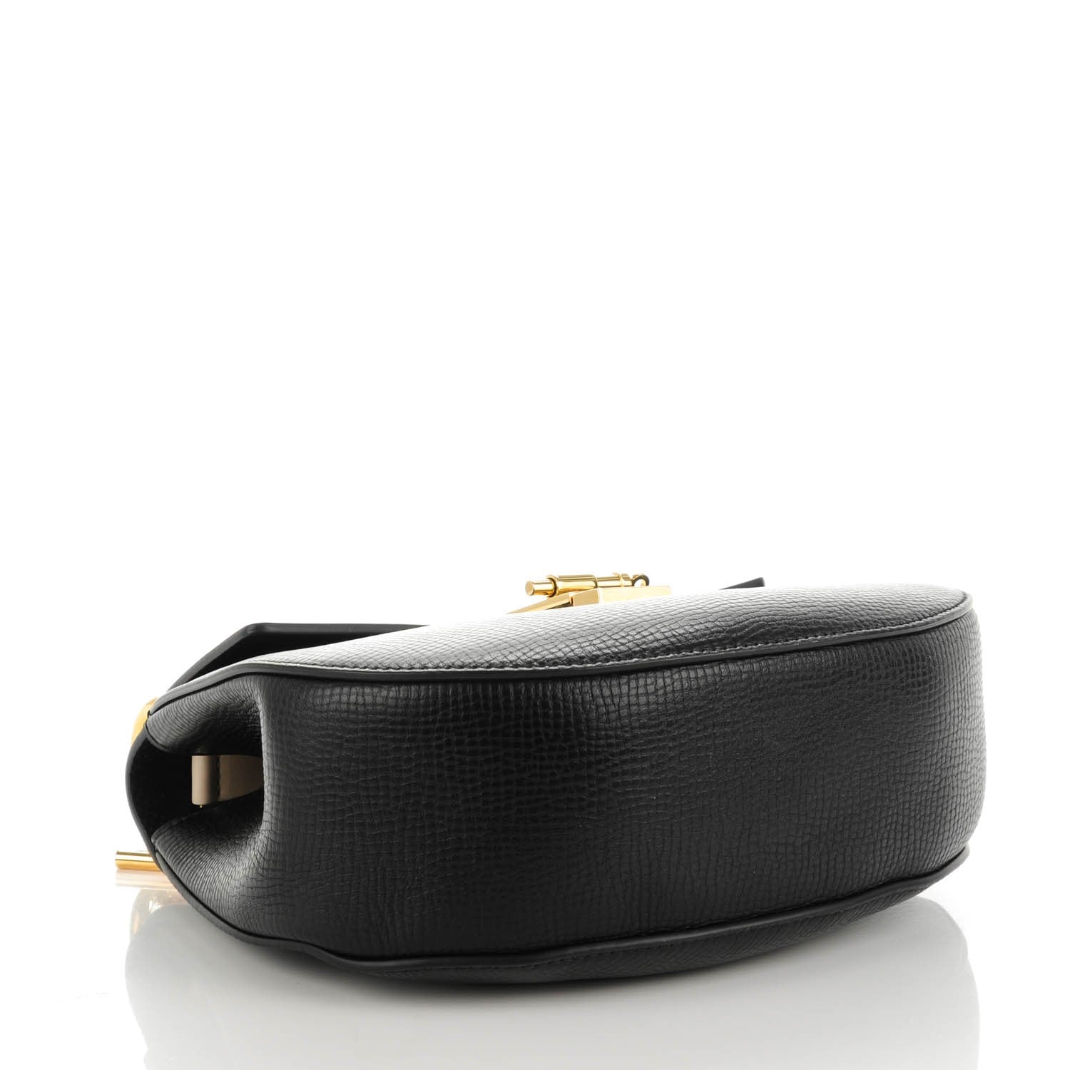 Chloe Grained Calfskin Lambskin Drew Shoulder Bag Black 4 of 7