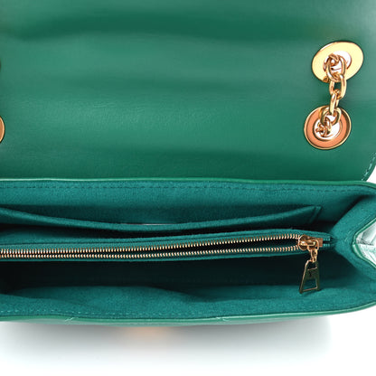 Louis Vuitton Calfskin New Wave Chain Bag MM NM Emerald 5 of 8