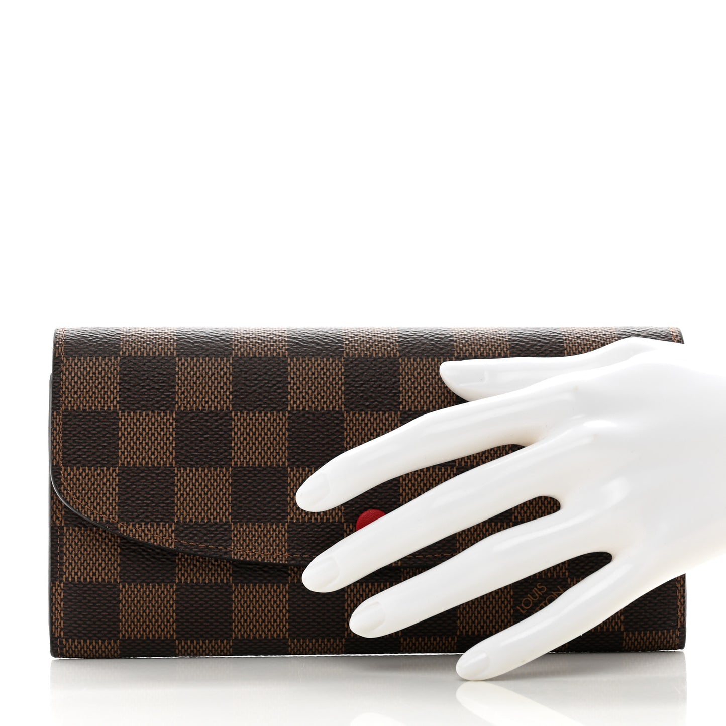 Damier Ebene Emilie Wallet Red