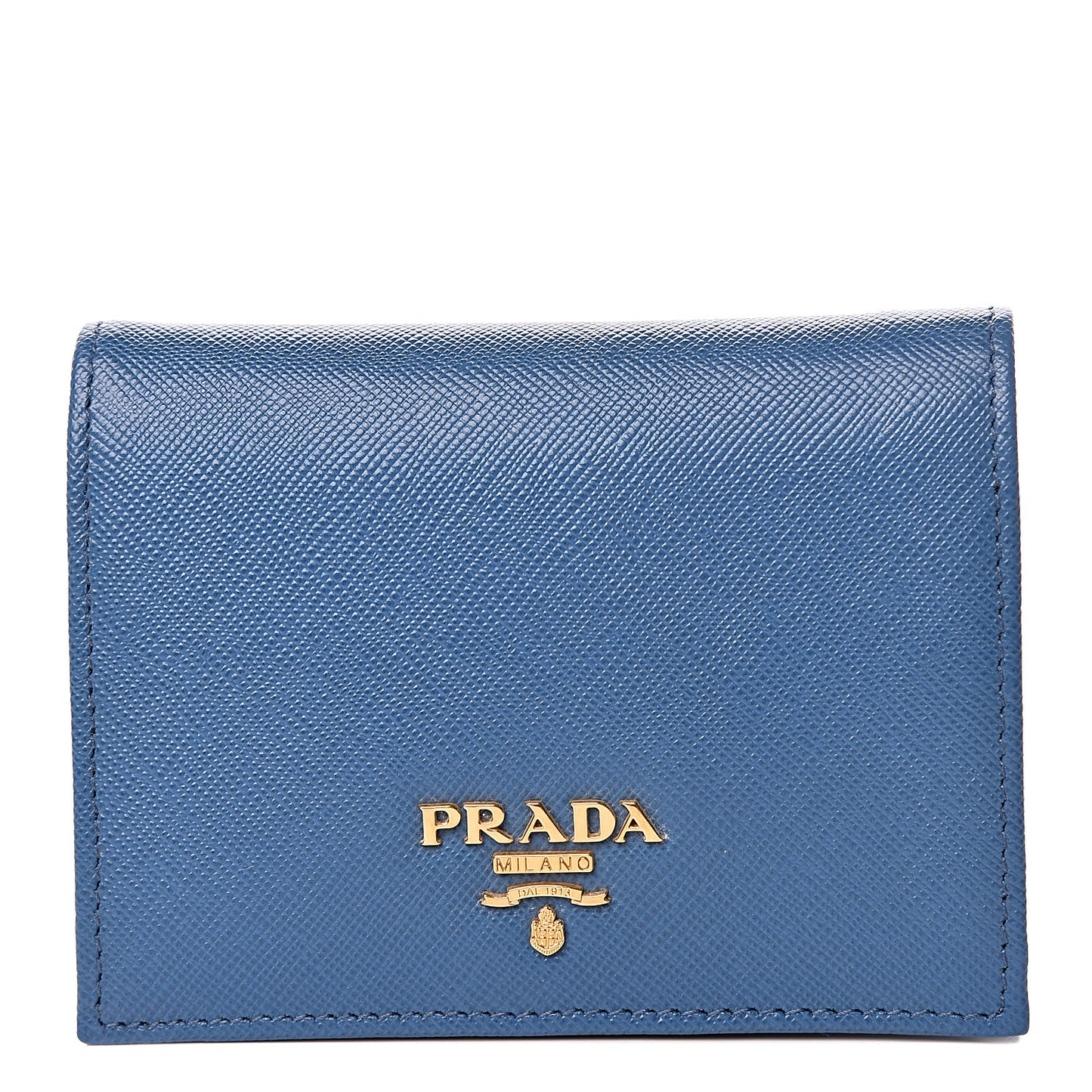 Saffiano Metal Bi-Fold Wallet Cobalto