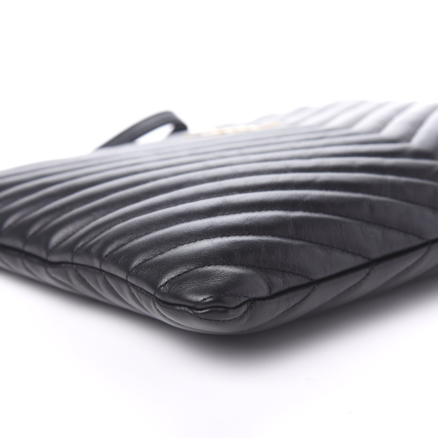 Saint Laurent Calfskin Matelasse Monogram Cassandre Tablet Pouch Black 6 of 10
