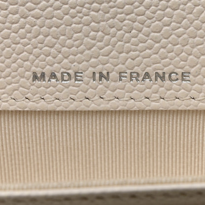 Chanel Caviar Quilted Flap Card Holder Wallet White 6 of 9