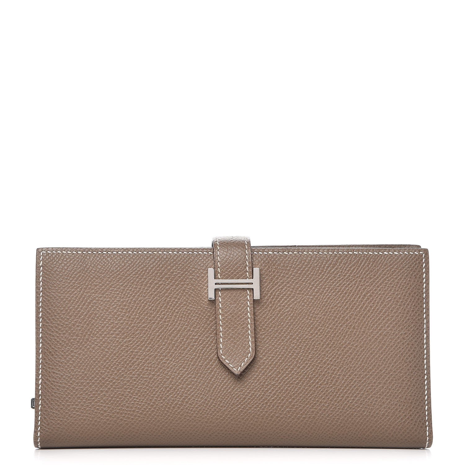 Hermes Epsom Bearn Gusset Wallet Etoupe 1 of 8