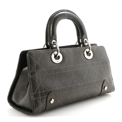 Christian Dior Metallic Calfskin Cannage Stitched Small East West Lady Dior Bronze 3 of 10
