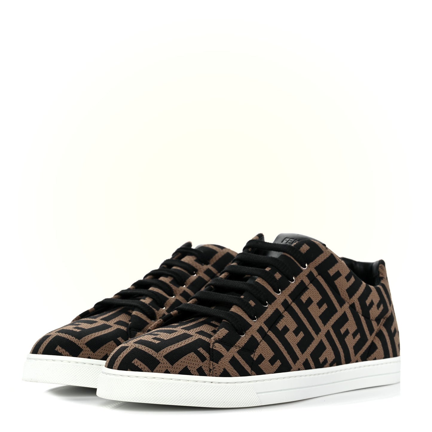 Tech Fabric FF Mens Lace Up Low Top Sneakers 8 Tobacco Black
