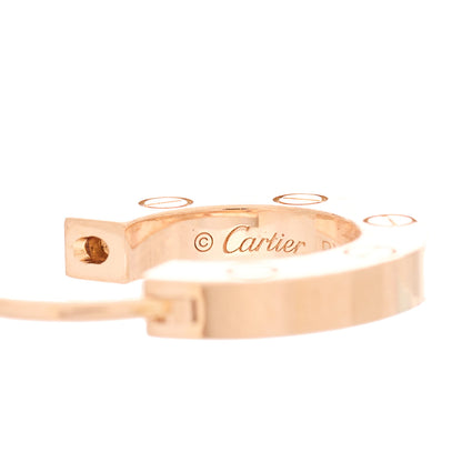 Cartier 18K Pink Gold Single LOVE Hoop Earring 6 of 10
