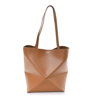 Loewe Shiny Calfskin Medium Puzzle Fold Tote Warm Desert 1 of 10