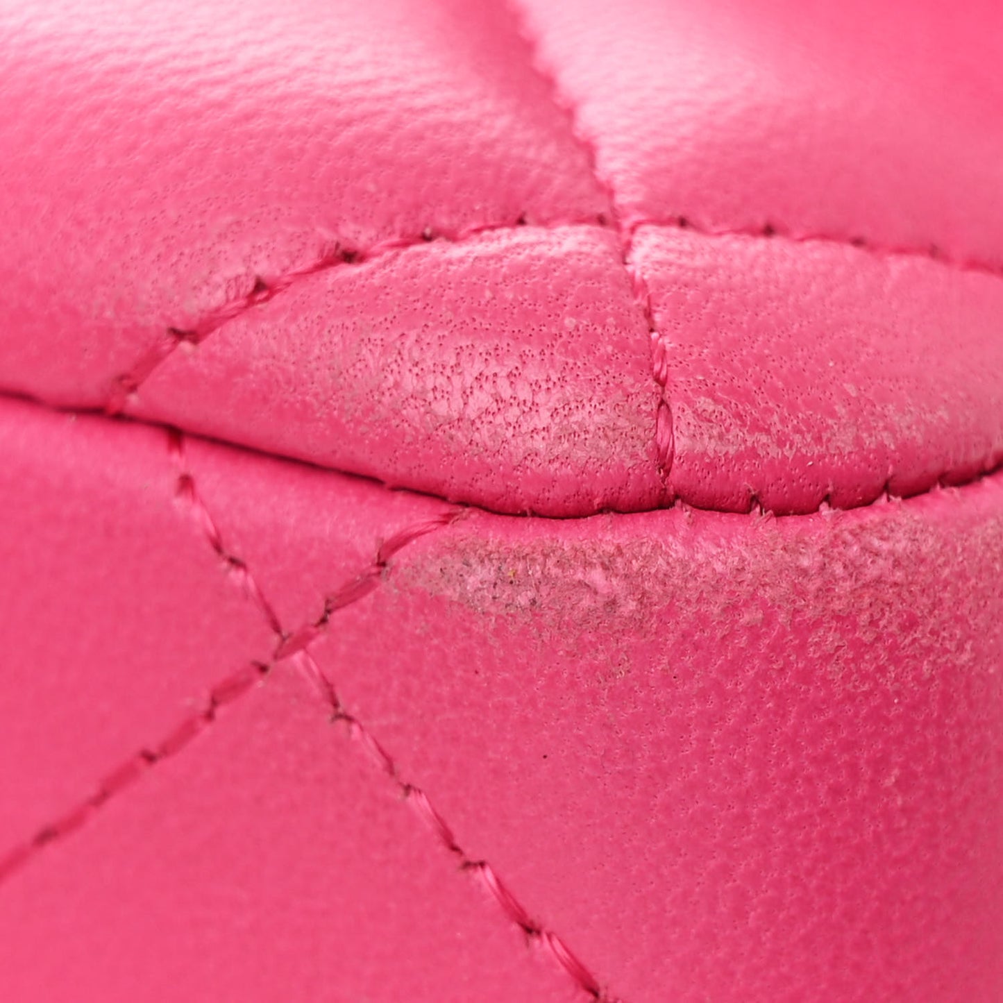 Lambskin Quilted Jumbo Double Flap Dark Pink