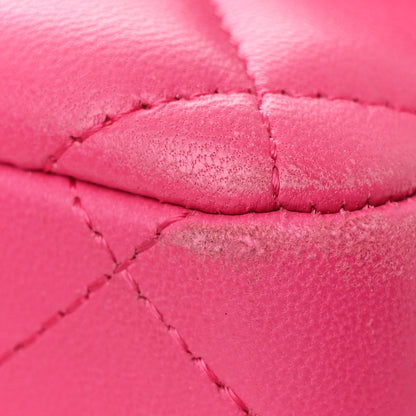 Chanel Lambskin Quilted Jumbo Double Flap Dark Pink 13 of 13